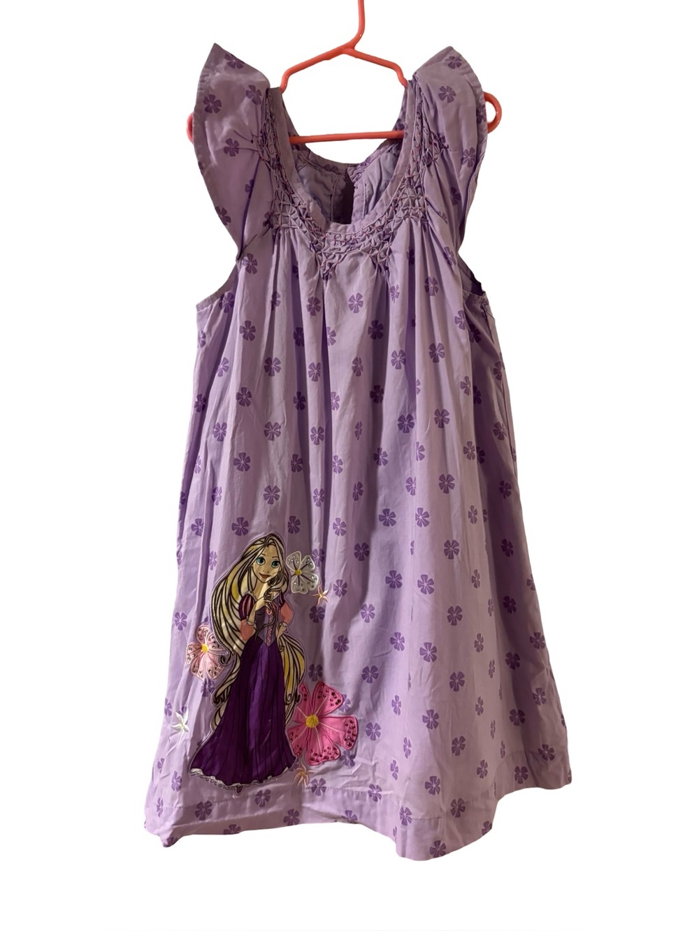 Disney Repenzil Purple Princess Embroidered Patched Rhinestones Summer Dress 7-8